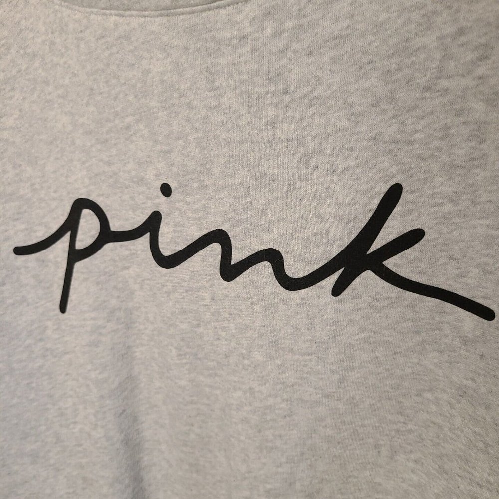 VICTORIA'S SECRET PINK~LOUNGE COWL NECK PULLOVER SWEATSHIRT~Gray size Sm - Picture 7 of 7